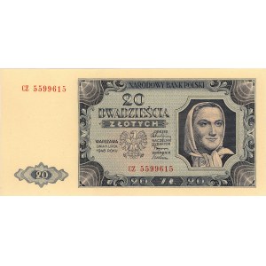 20 złotych 1.07.1948, seria CZ, Miłczak 137d