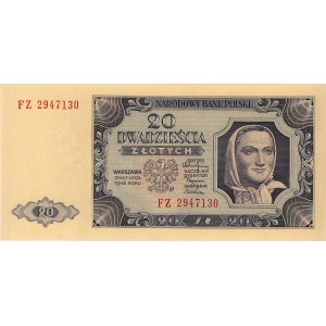 20 złotych 1.07.1948, seria FZ, Miłczak 137f
