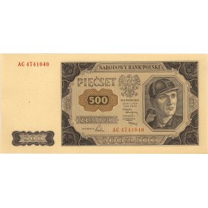 500 złotych 1.07.1948, seria AC, Miłczak 140b