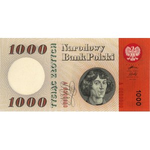 1000 złotych 24.05.1962, seria A 0000000, Miłczak 141Ab