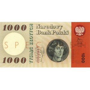 1000 złotych 29.10.1965, seria A 0000000, dodatkowa num...