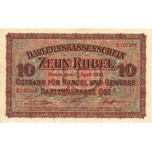 10 rubli 17.04.1916, Poznań, Miłczak P5