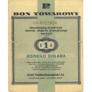 20 dolarów seria Ch i 1 dolar seria Cd 1.01.1960, Miłcz...