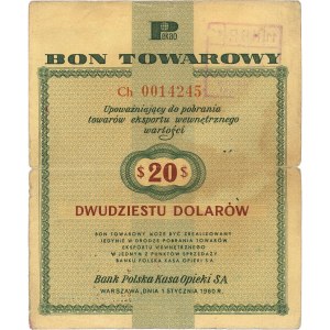 20 dolarów seria Ch i 1 dolar seria Cd 1.01.1960, Miłcz...