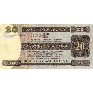 20 dolarów 1.10.1979, seria HH 0032926, Miłczak B34