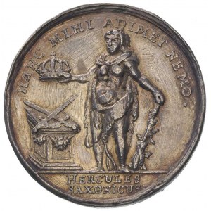 August II- medal koronacyjny autorstwa Jan Kittela z Wr...