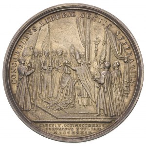 August III- medal koronacyjny autorstwa H.P. Groskurta ...