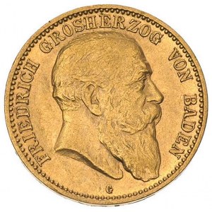 Fryderyk III 1907-1918, 10 marek 1907/G, Karlsruhe, J. ...