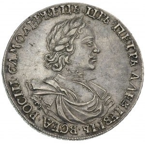 rubel 1718, Moskwa, Aw: Popiersie i napis, Rw: Orzeł i ...