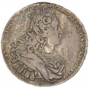 rubel 1727, Moskwa, Aw: Popiersie i napis, Rw: Monogram...