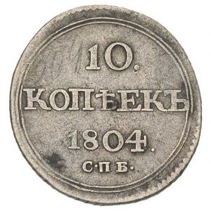 10 kopiejek 1804, Petersburg, Bitkin 64 (R), rzadkie