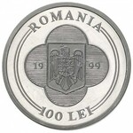 zestaw monet z Janem Pawłem II, 1999 rok: 1.000 lei śre...
