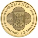 zestaw monet z Janem Pawłem II, 1999 rok: 1.000 lei śre...