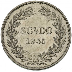 Grzegorz XVI 1831-1846, scudo 1835/B, Bolonia, Berman 3...