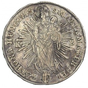 Maria Teresa 1740-1780, półtalar 1743 KB, Krzemnica, Hu...