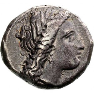 LUKANIA- Metapont, stater 330-300 pne, Aw: Głowa Demete...