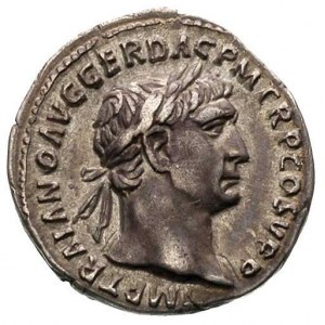 Trajan 98-117, denar, Aw: Popiersie w prawo i napis, Rw...