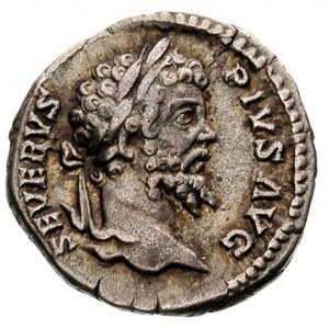 Septymiusz Sewer 193-211, denar (201-210), Aw: Popiersi...