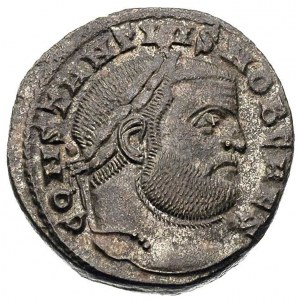Konstancjusz I 293-306, follis, Aw: Popiersie w wieńcu ...