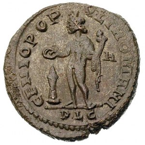 Konstancjusz I 293-306, follis, Lyon, Aw: Popiersie w w...