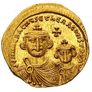 Herakliusz 610-641, solidus, Konstantynopol, Aw: Popier...