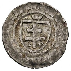 trzeciak koronny 1393-94, Kraków, Aw: Podwójny krzyż w ...