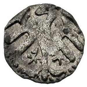 denar koronny Kraków, Aw: Korona, Rw: Orzeł, Gum. 412, ...
