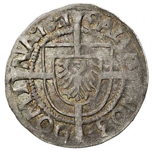 grosz 1521, Aw: Orzeł brandenburski z tarczą Hohenzolle...