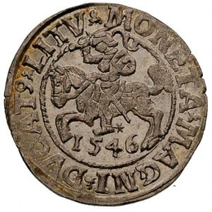 półgrosz 1546, Wilno, typ IV, na awersie Orzeł młodszeg...