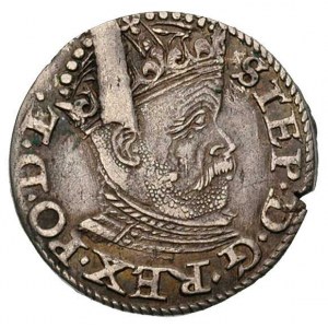 trojak 1585, Ryga, lilijki po bokach III, Kruggel 61, m...