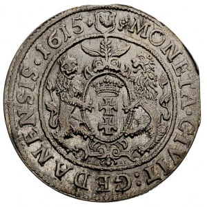 ort 1615, Gdańsk, popiersie króla z mniejszą głową i wy...