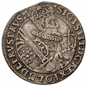 ort 1622, Bydgoszcz, moneta z końca blachy, ciemna paty...