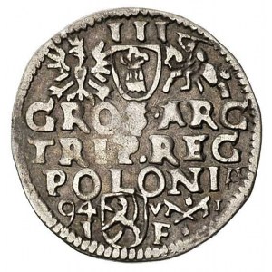 zestaw trojaków 1594, Poznań, odmiana z literami V-I i ...