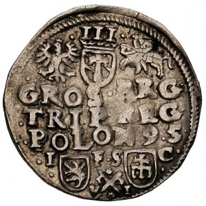 trojak 1595, Bydgoszcz, odmiana z literami I - F • S - ...