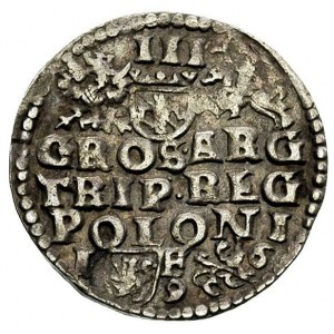 trojak 1596, Lublin, data po bokach znaku lwa przebiteg...