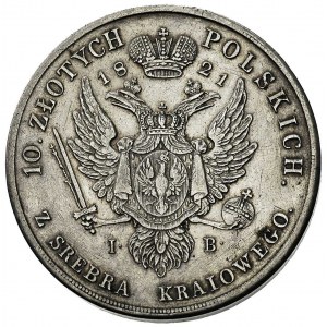 10 złotych 1821, Warszawa, Plage 24, Bitkin 820 R, mini...