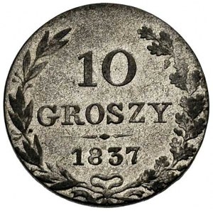 10 groszy 1837, Warszawa, św. Jerzy w płaszczu, Plage 9...