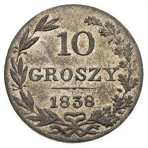 10 groszy 1838, Warszawa, Plage 102, Bitkin 1180
