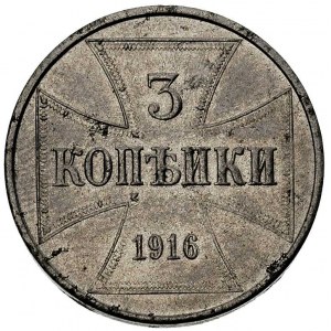 3 kopiejki 1916 / J, Hamburg, Parchimowicz 3 b, rzadkie...