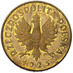 5 zlotych 1925, Konstytucja, odmiana 81 perełek, tombak...