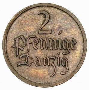 2 fenigi 1923, Utrecht, Parchimowicz 54 d, moneta wybit...