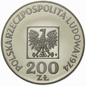 200 złotych 1974, Warszawa, XXX LAT PRL, w/g NBP stempe...