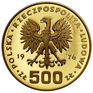 500 złotych 1976, Warszawa, Kazimierz Pułaski, na rewer...
