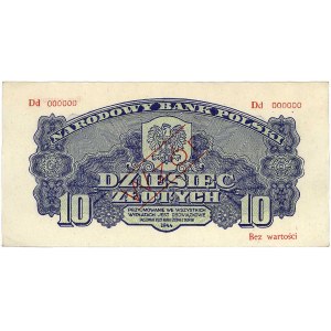 10 złotych 1944, \...obowiązkowe, seria Dd 000000