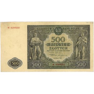 500 złotych 15.01.1946, seria H, Miłczak 121a