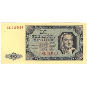 20 złotych 1.07.1948, seria GR, Miłczak 137e