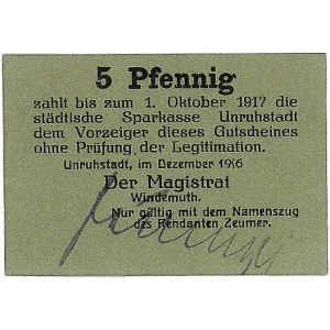 Kargowa (Unruhstadt)- 5 fenigów grudzień 1916, Grabowsk...