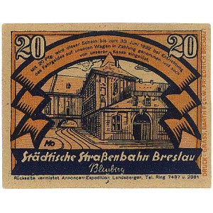 Wrocław -Tramwaje Miejskie, 4x20 fenigów, ważne do 30.0...