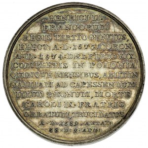 Henryk Walezy- medal ze świty królewskiej autorstwa J. ...