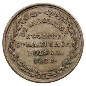 śmierć Aleksandra I 1826 r., Aw: Popiersie w wieńcu i n...